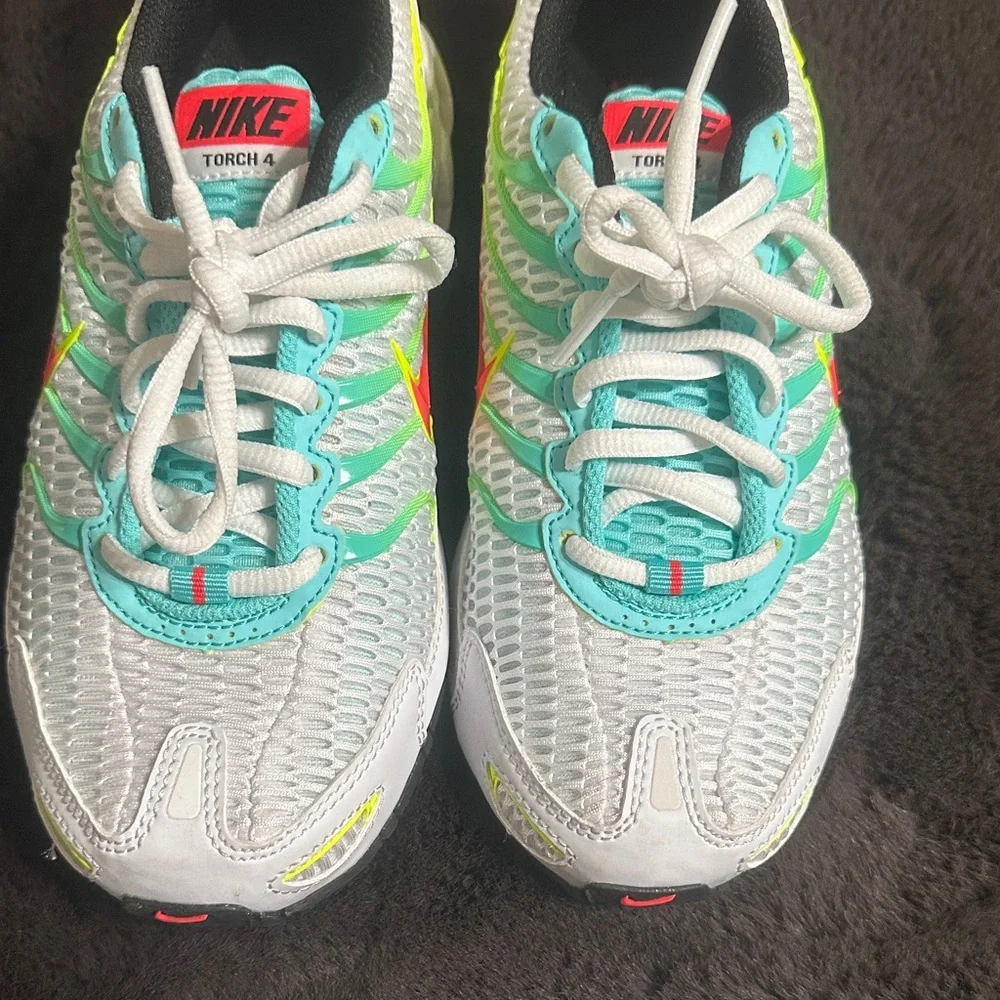 Nike Women’s Torch 4 Sneakers - Turquoise , Orange, and Yellow - Picture 4 of 6